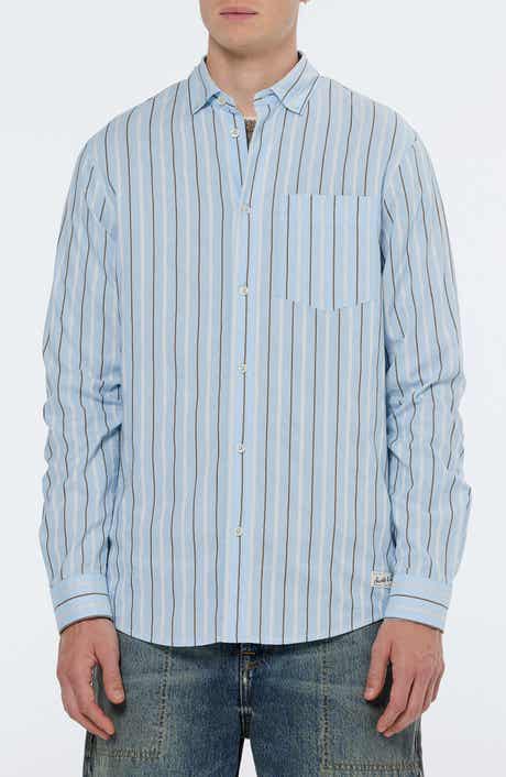 Regular Fit Stripe Cotton Dobby Button-Down Shirt