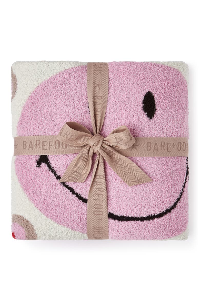 Smiley Stripe CozyChic® Throw Blanket, Alternate, color, FEATHER MULTI