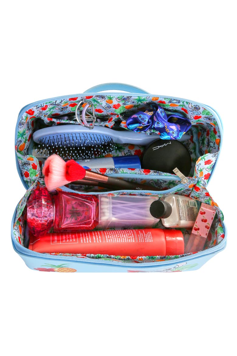 Stitch Makeup Bag Zip Closure, Alternate, color, Blue
