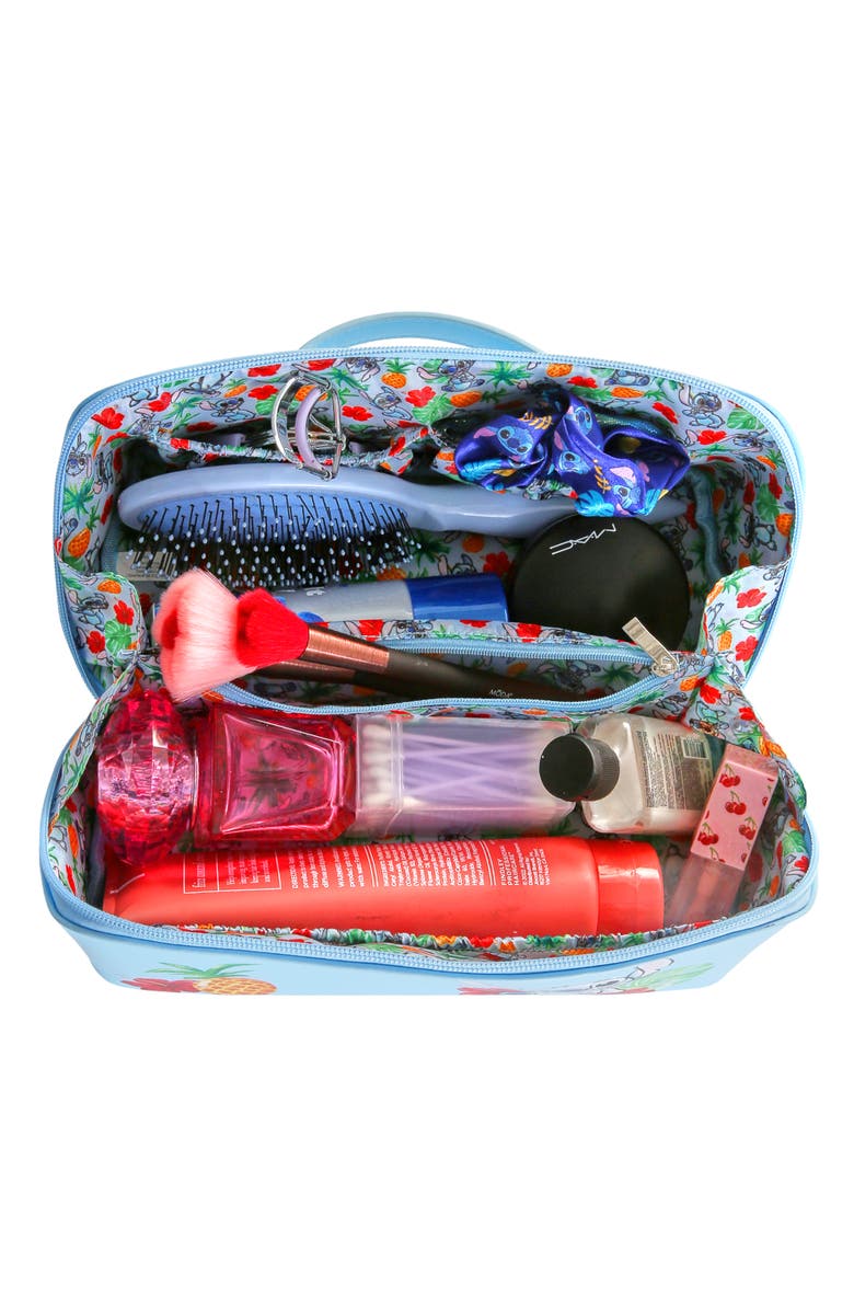 Disney Stitch Makeup Bag Zip Closure, Alternate, color, Blue