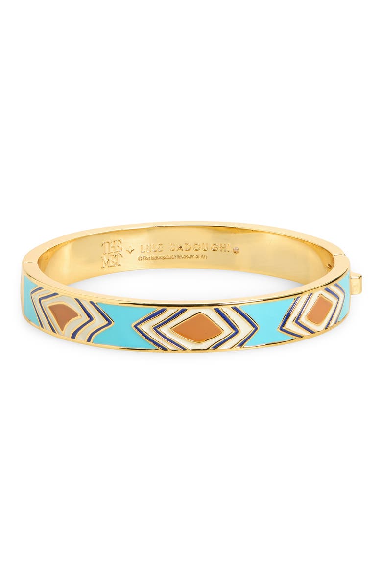 x The Met Enamel Bangle, Main, color, TURQUOISE