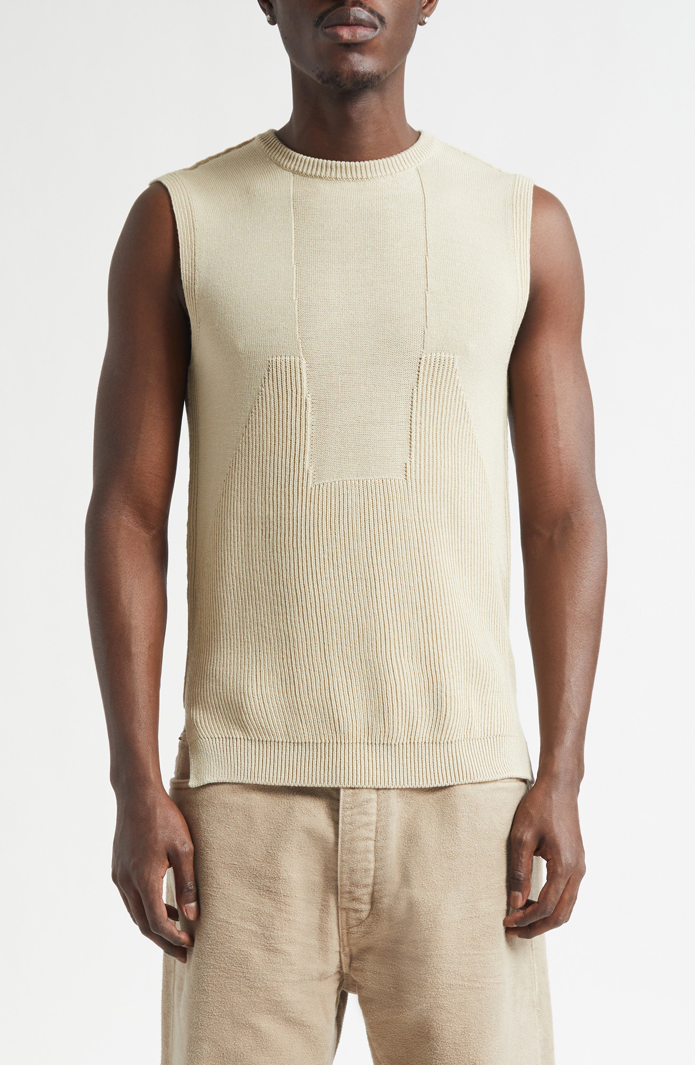 Virgin Wool Rib Sweater Tank