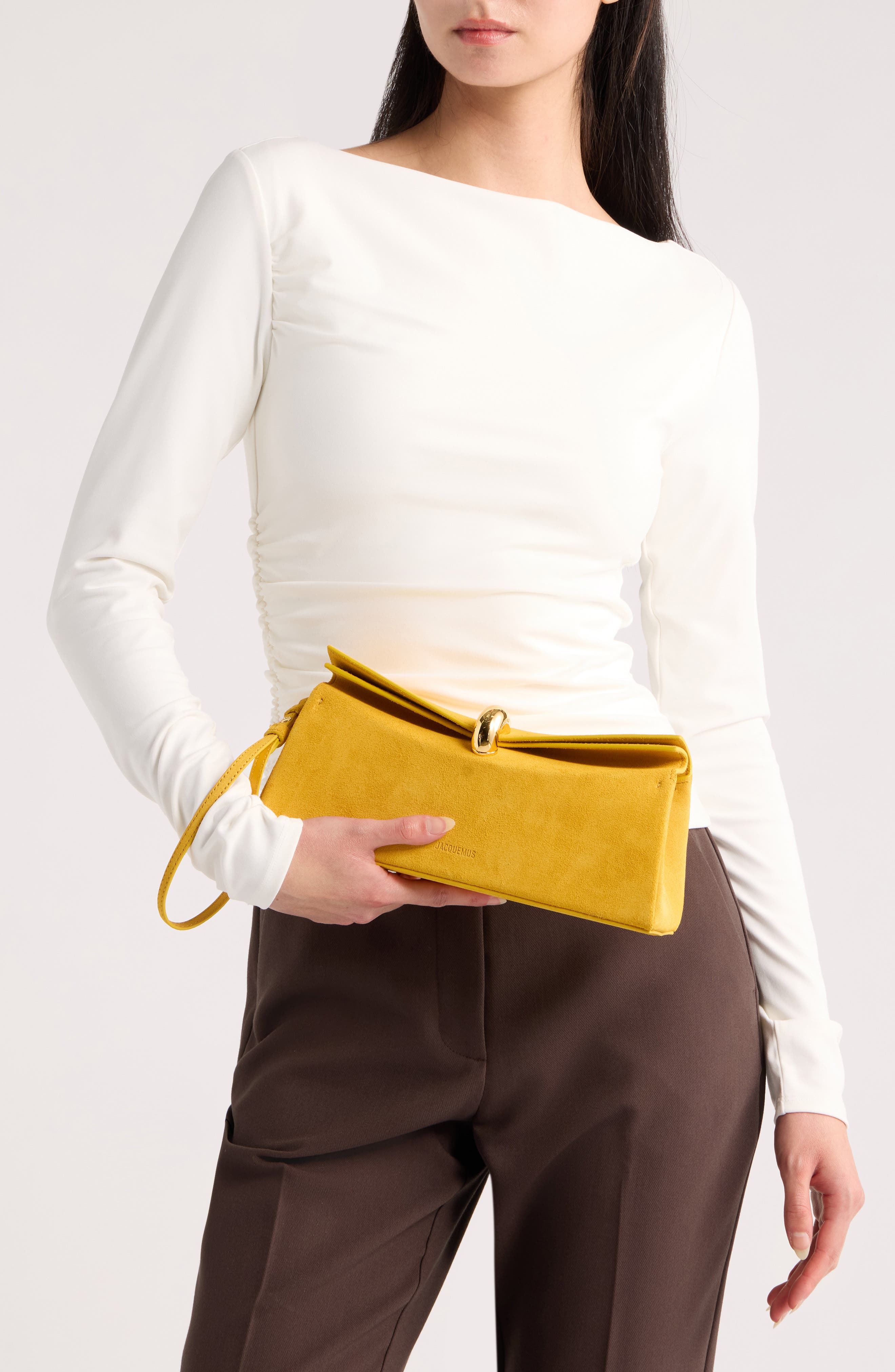 La Pochette Valerie Clutch, Alternate, color, DARK YELLOW 290