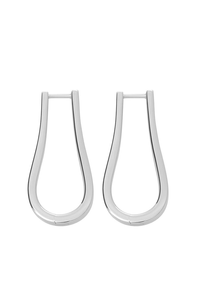 Petal Hoops Extra Large, Main, color, Sterling Silver