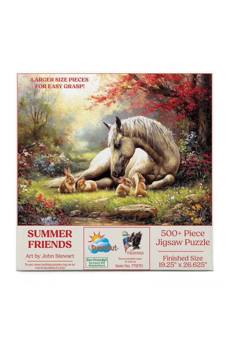 Summer Friends 500 piece Jigsaw Puzzle for Adults Large Pieces, Alternate, color, Multicolor