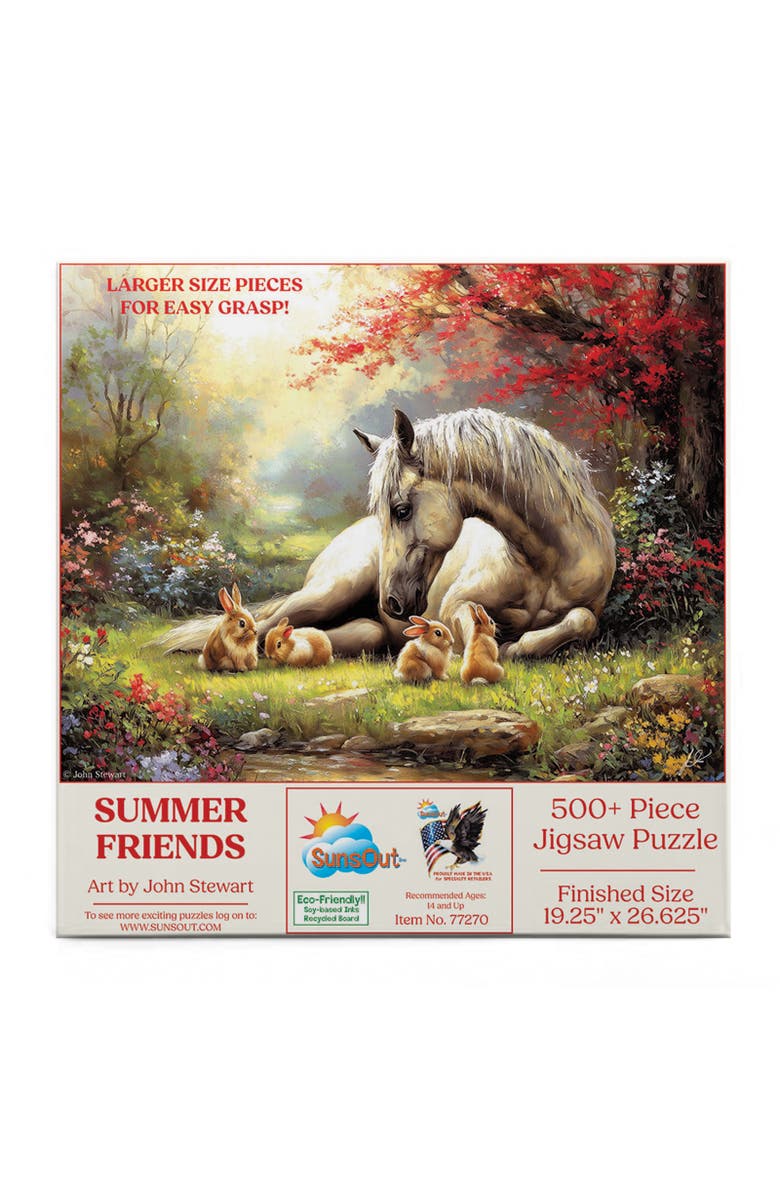 Sunsout Summer Friends 500 piece Jigsaw Puzzle for Adults Large Pieces, Alternate, color, Multicolor