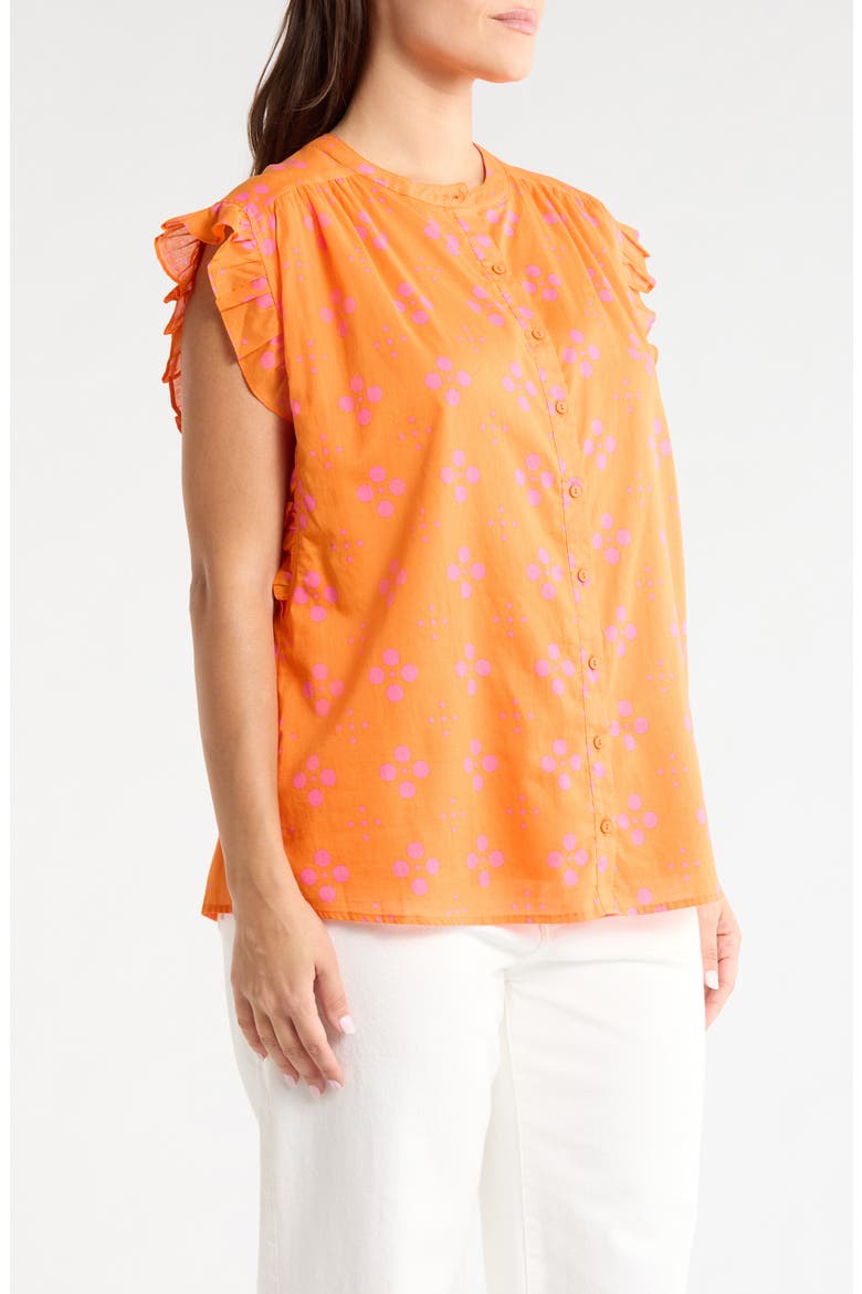 Donna Dot Top, Alternate, color, ORANGE-PINK