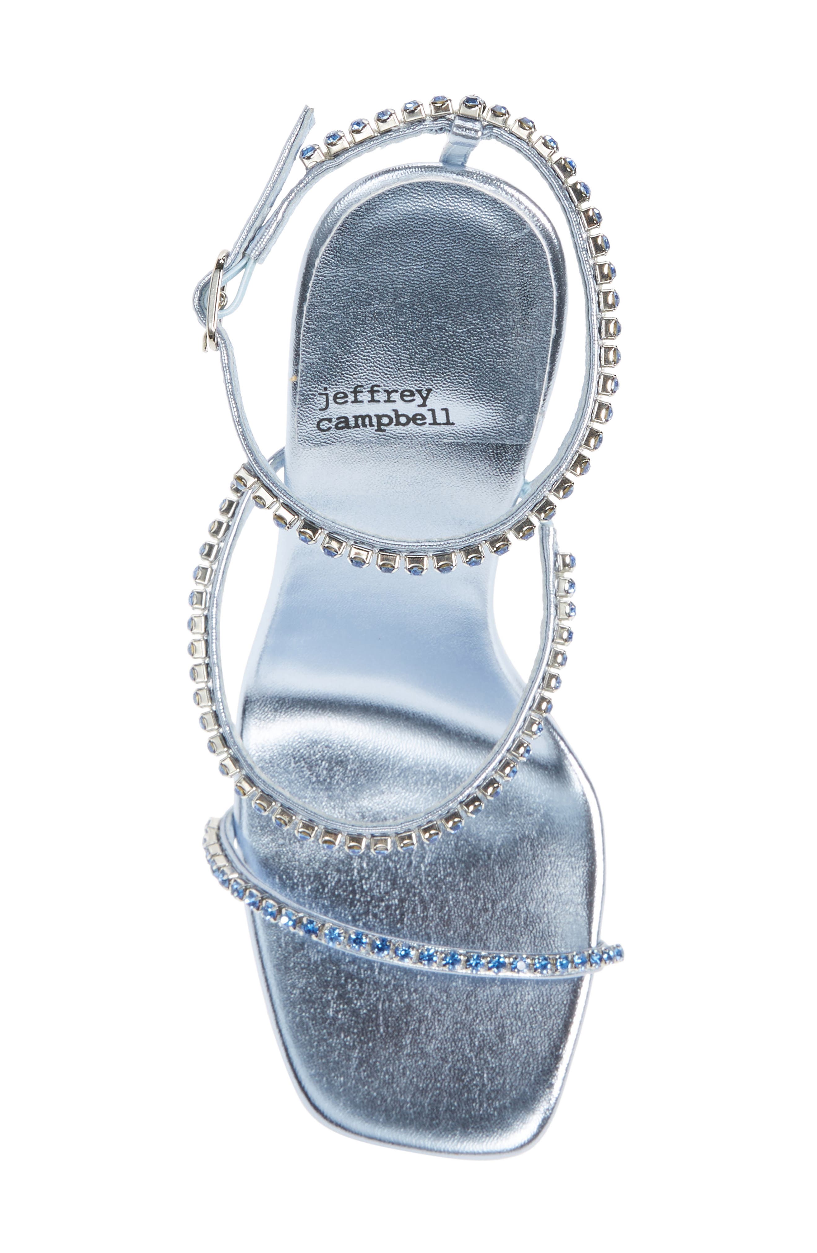 Demonica Ankle Strap Sandal, Alternate, color, LIGHT BLUE METALLIC COMBO