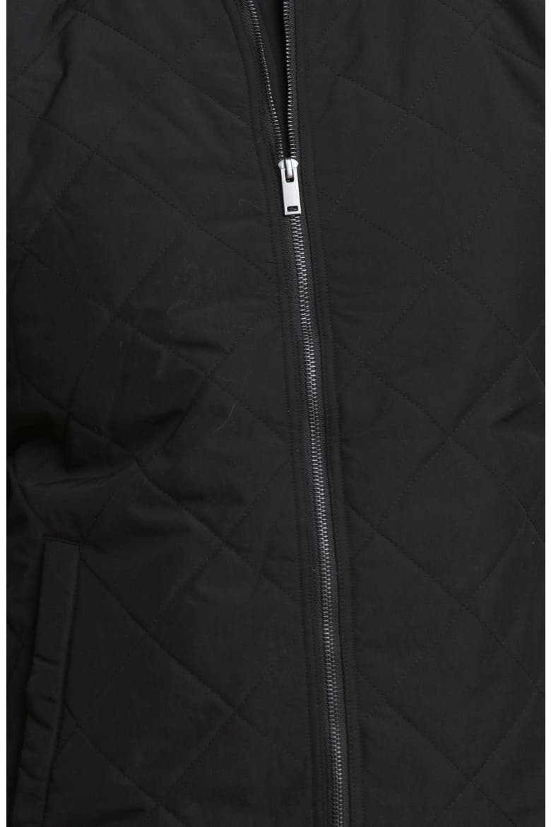 Quilted Bomber Jacket, Alternate, color, BLACK