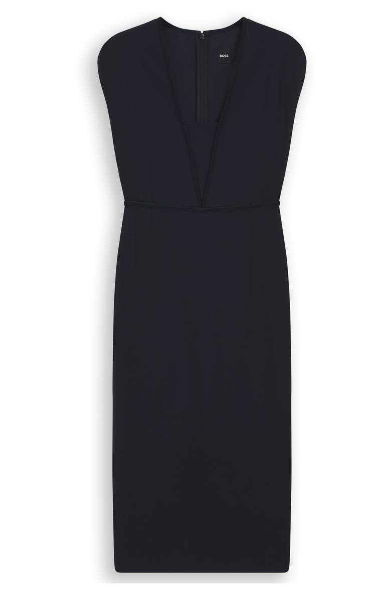 BOSS Stretch Knit Dress, Alternate, color, Sky Captain
