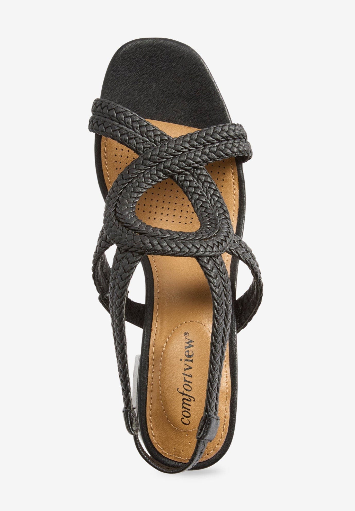Comfortview The Dorothy Sandal, Alternate, color, Black
