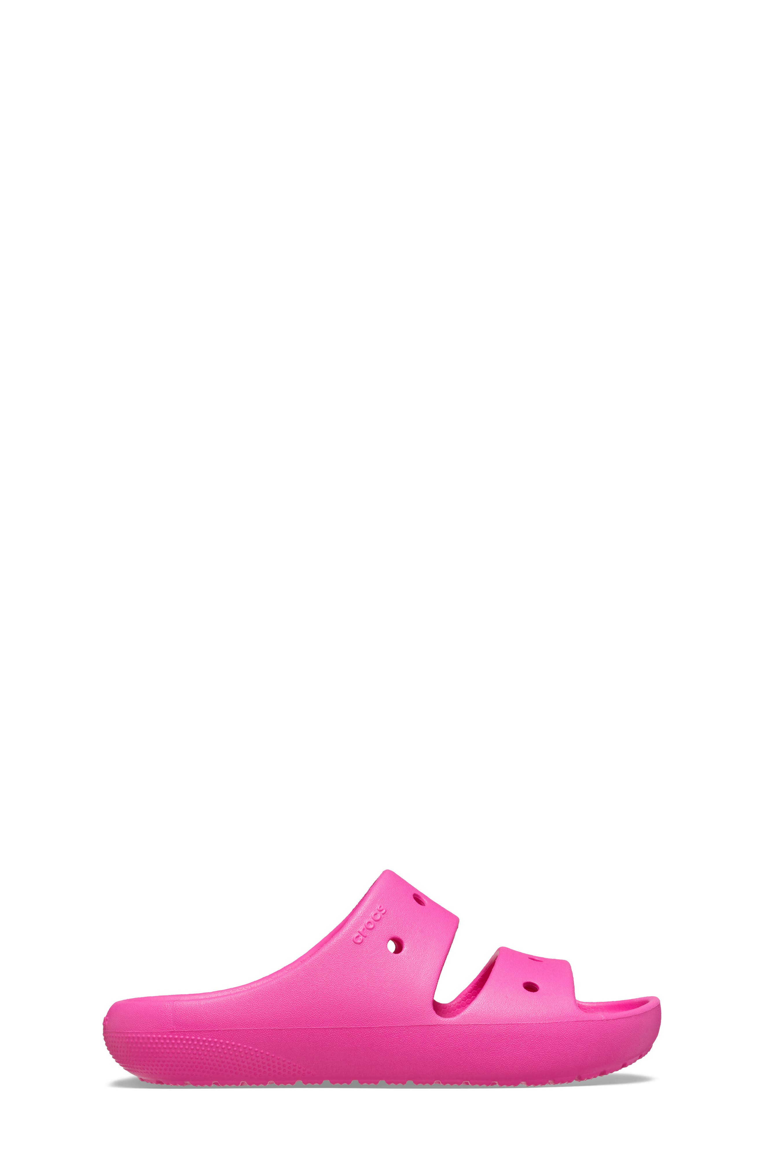 CROCS Kids' Double Strap Slide Sandal, Alternate, color, Juice