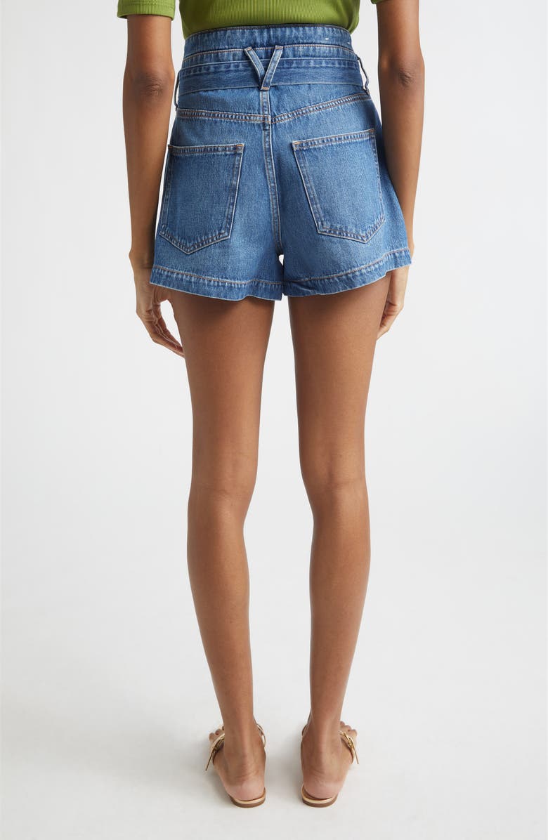 Veronica Beard Jaylen Tie Waist Denim Shorts, Alternate, color, Serendipity