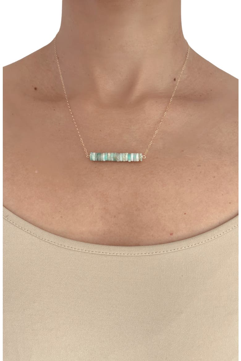 Trezzo Tranquility Turquoise 14k Gold Filled Necklace, Alternate, color, TURQUOISE
