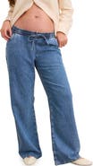 HATCH The Drapey Denim Wide Leg Pant