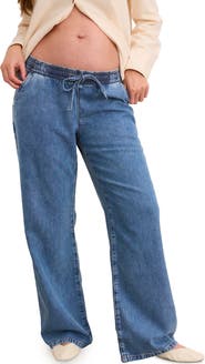 HATCH The Drapey Denim Wide Leg Pant