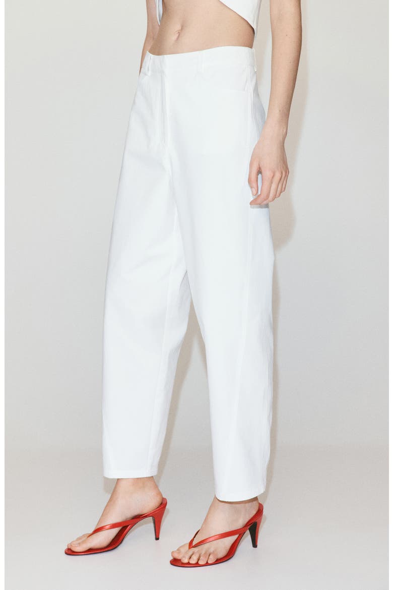 High Waist Balloon Pants, Main, color, WHITE