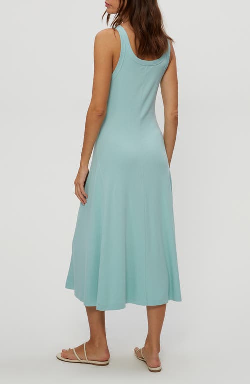 Michael Stars Celine Rib Midi Dress In Blue