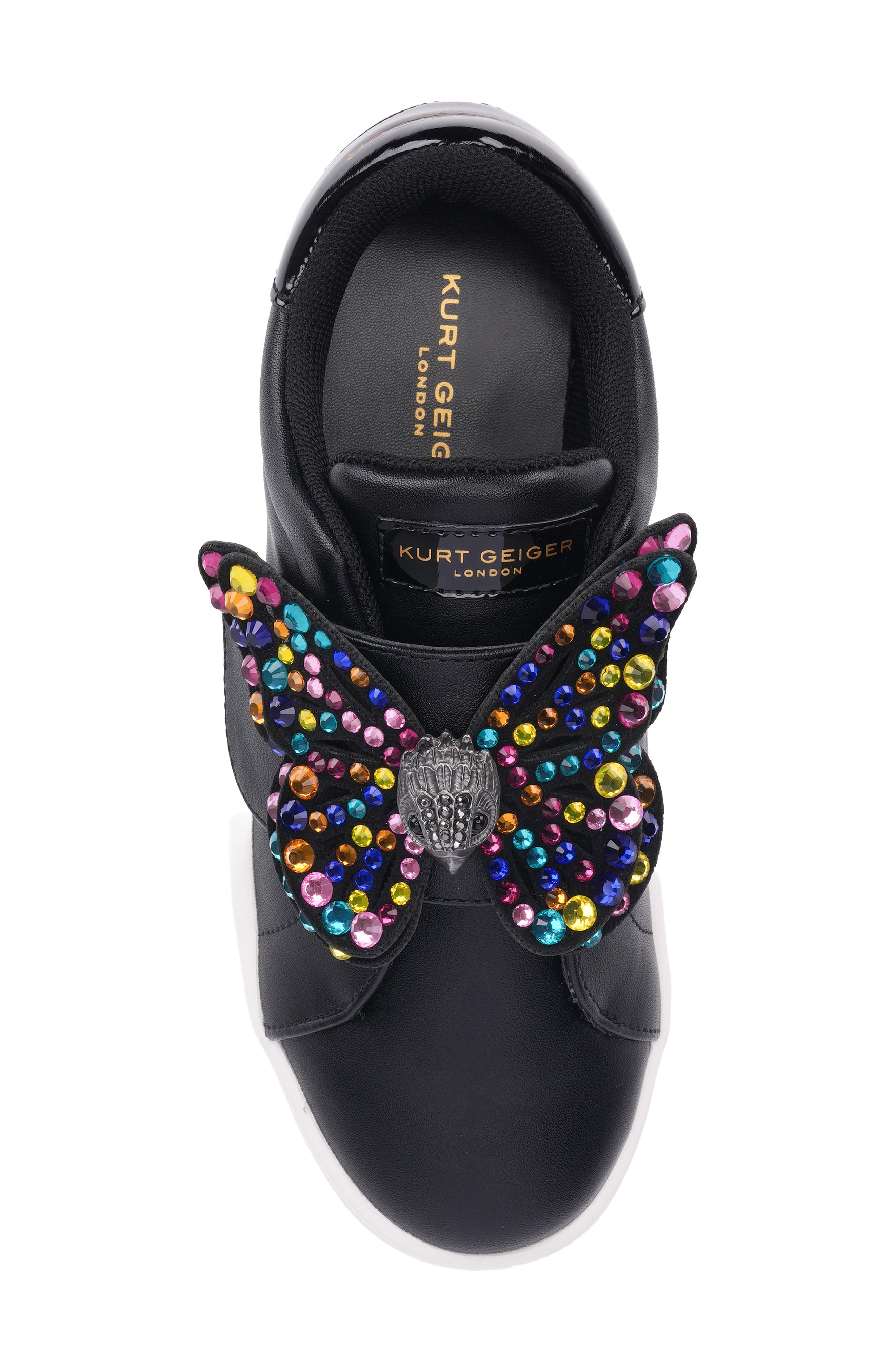 Kids' Mini Laney Butterfly Sneaker, Alternate, color, BLACK