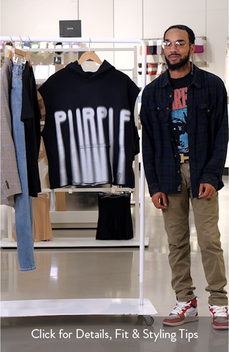 Logo Sleeveless Cotton Fleece Hoodie, sales video thumbnail