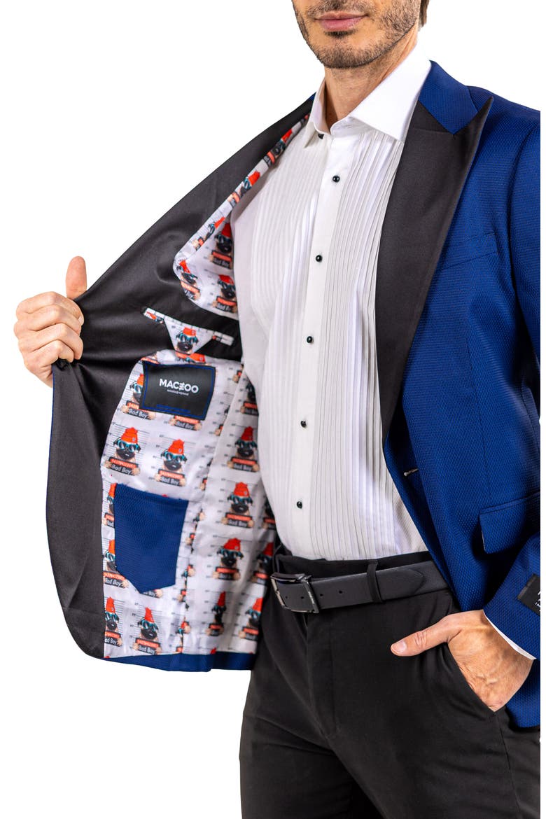 Ascencion Satin Lapel Sport Coat, Alternate, color, BLUE