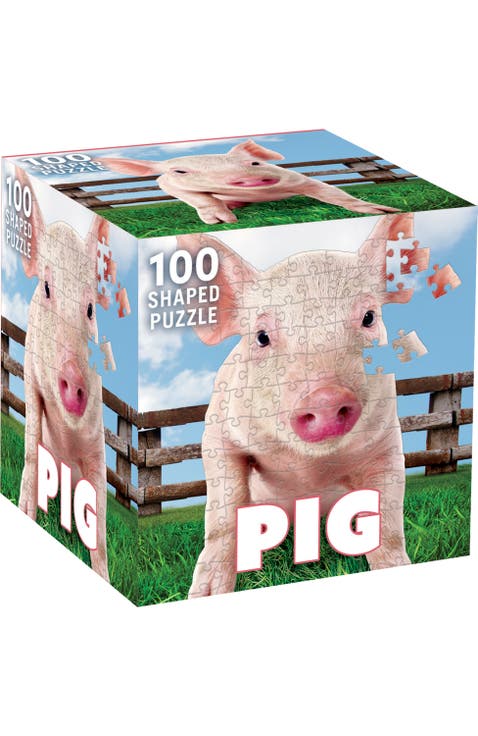 Pig 100 Piece Shaped Jigsaw Puzzle
