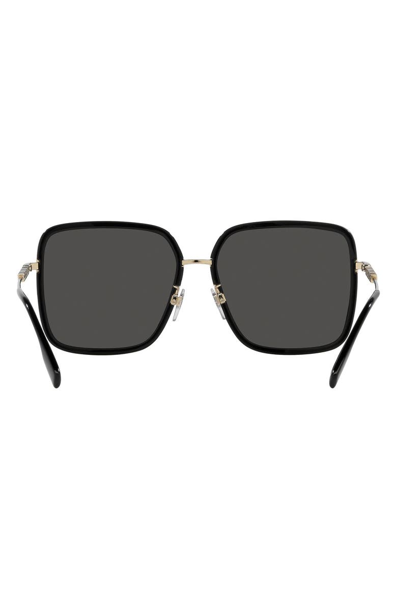 Burberry Benedict 59mm Pilot Sunglasses, Alternate, color, Black
