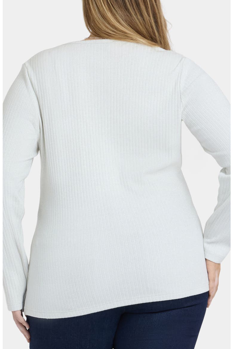 Metallic Rib Top, Alternate, color, IVORY