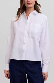 Foxcroft Jodie Cotton Button-Up Shirt