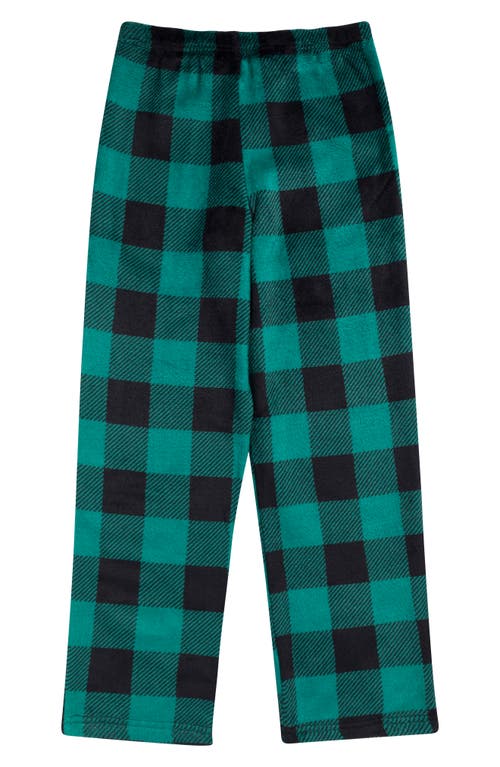 Calvin Klein Kids' Plaid Pajama Pants In Green