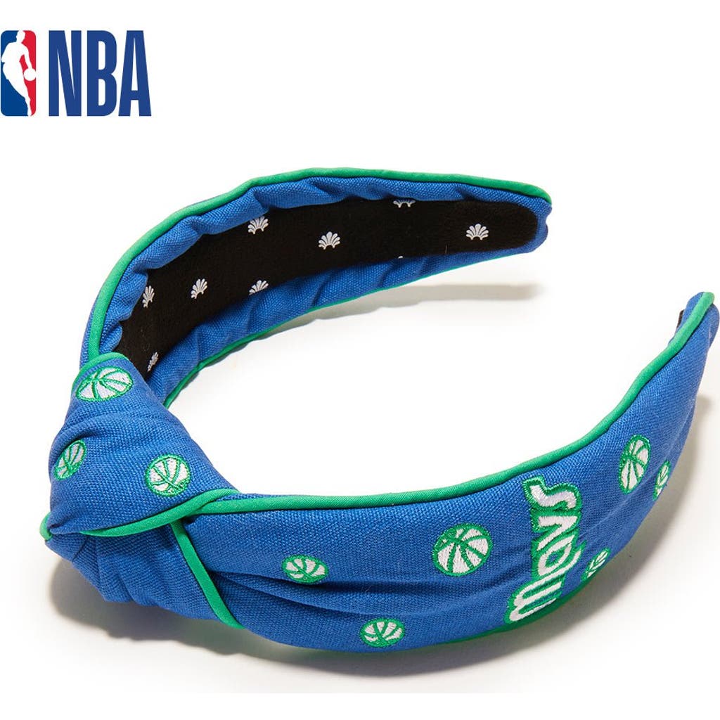 Lele Sadoughi Nba Dallas Mavericks Embroidered Headband In Blue