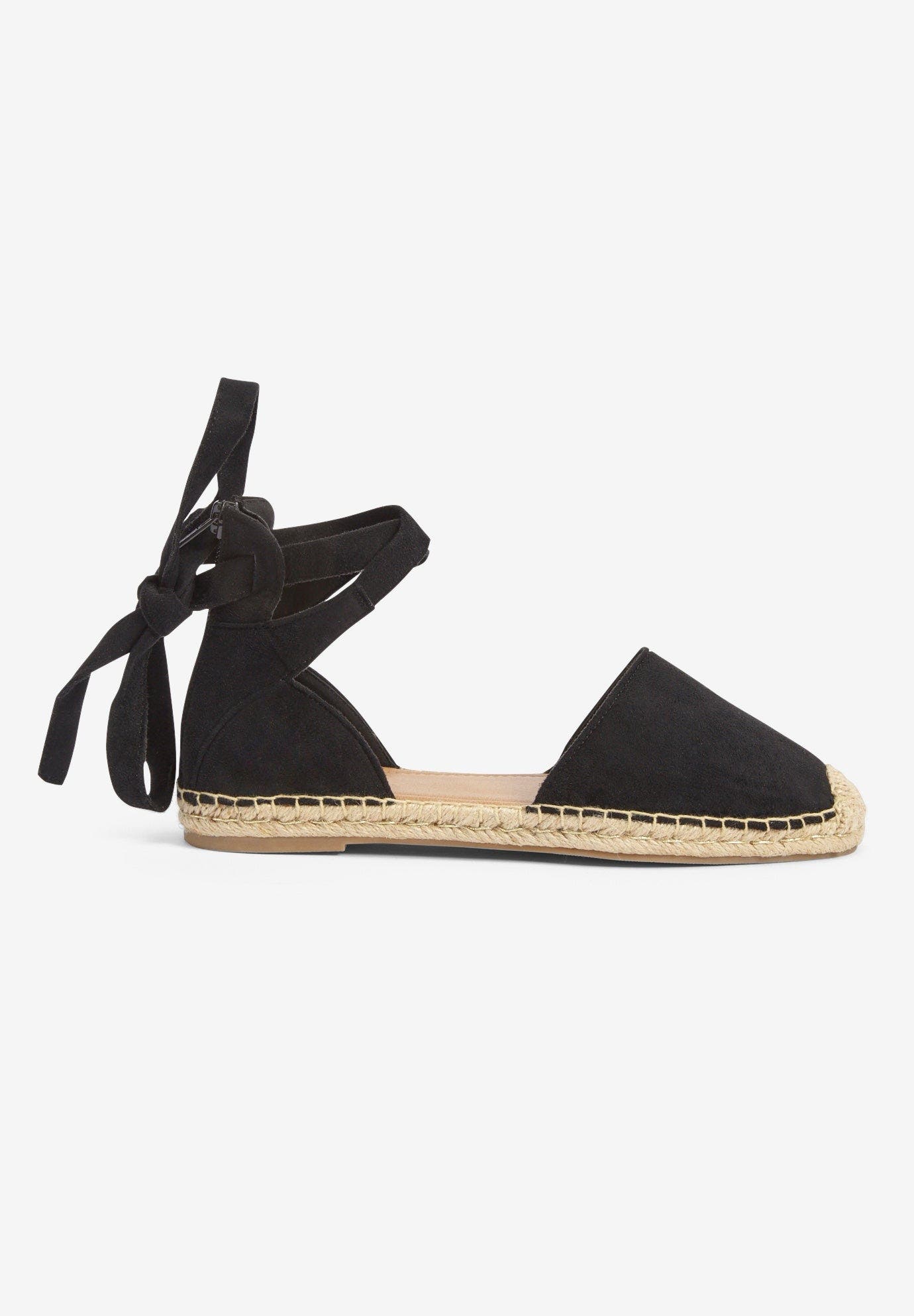 Comfortview The Shayla Flat Espadrille, Alternate, color, Black