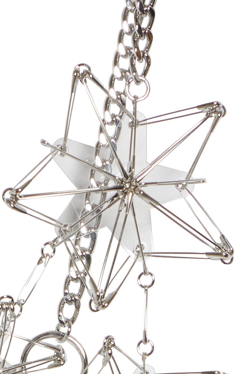 Noir Kei Ninomiya Safety Pin Chain Harness, Main, color, Silver