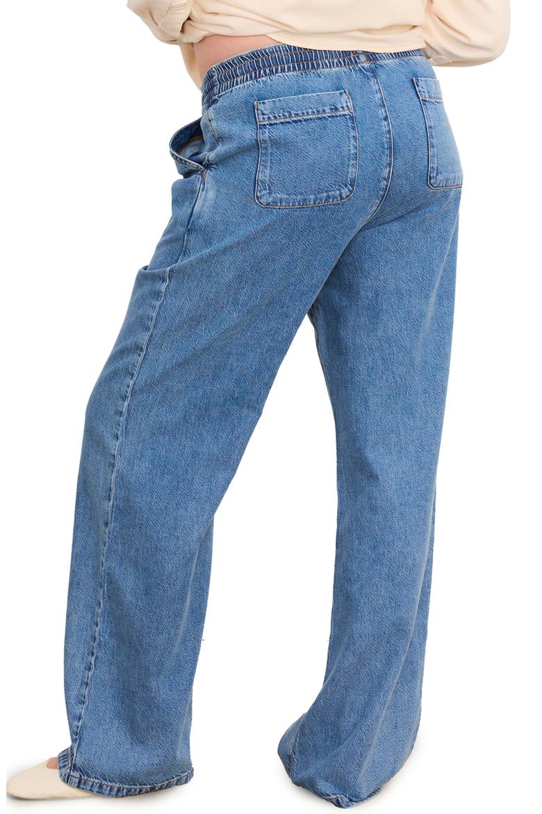 The Drapey Denim Wide Leg Pant, Alternate, color, Vintage Dream Blue