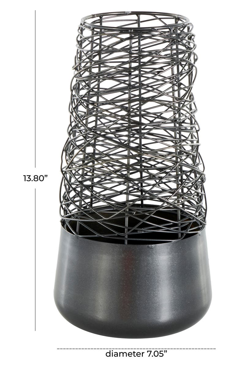 VIVIAN LUNE HOME Mixed Metal Vase, Alternate, color, 