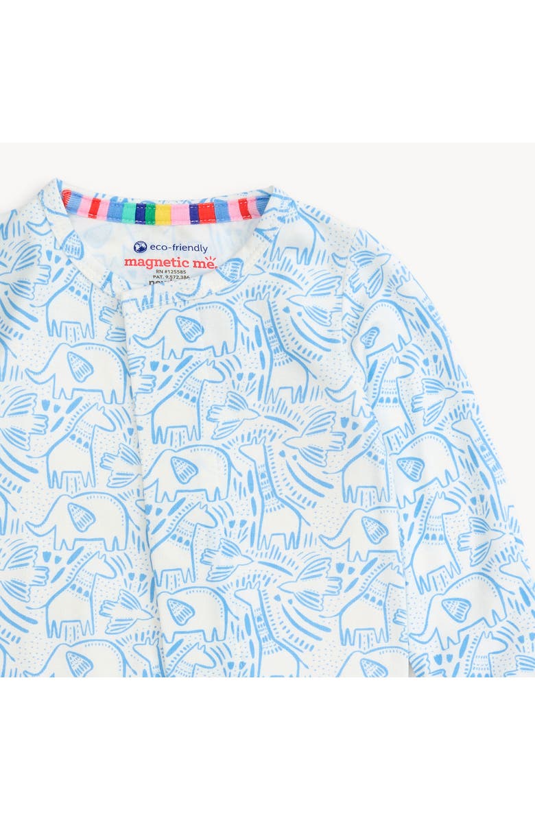 Magnetic Me Blue Herds of a Feather Footie, Alternate, color, Blue