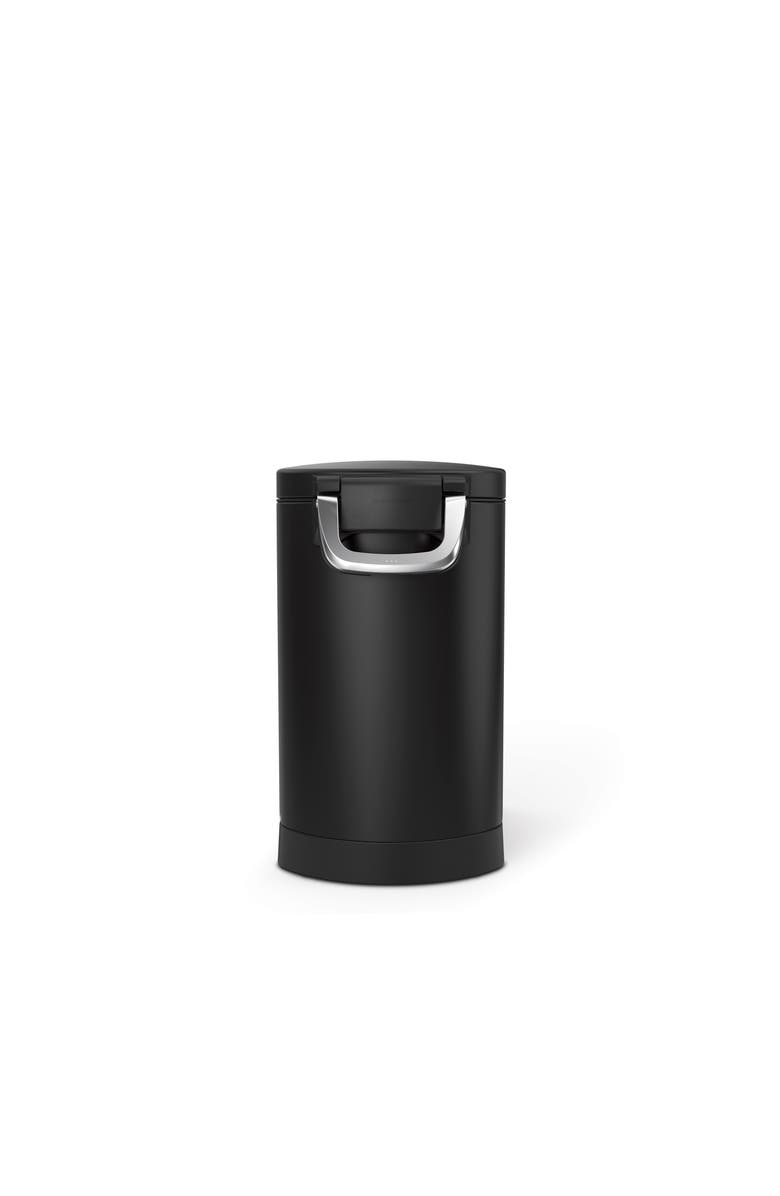simplehuman medium pet food can, Alternate, color, Matte Black
