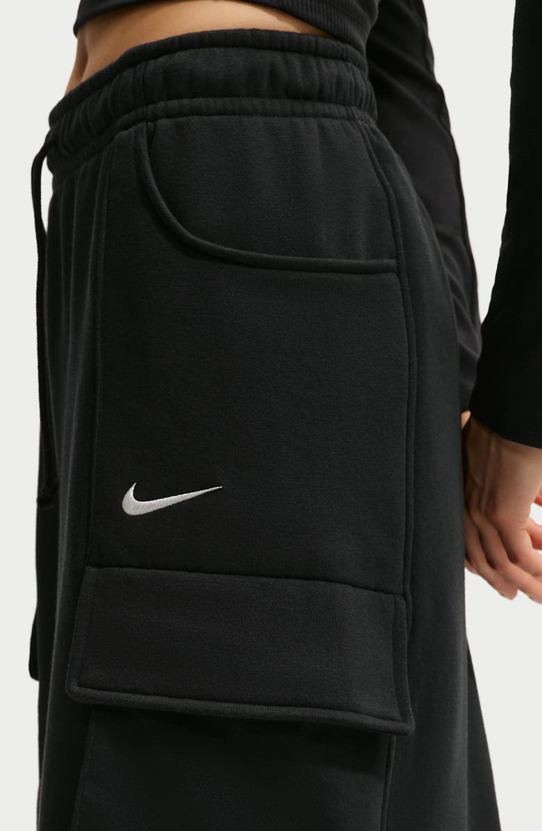 Nike Sporstwear Phoenix Fleece Cargo Skirt, Alternate, color, Black/ Sail