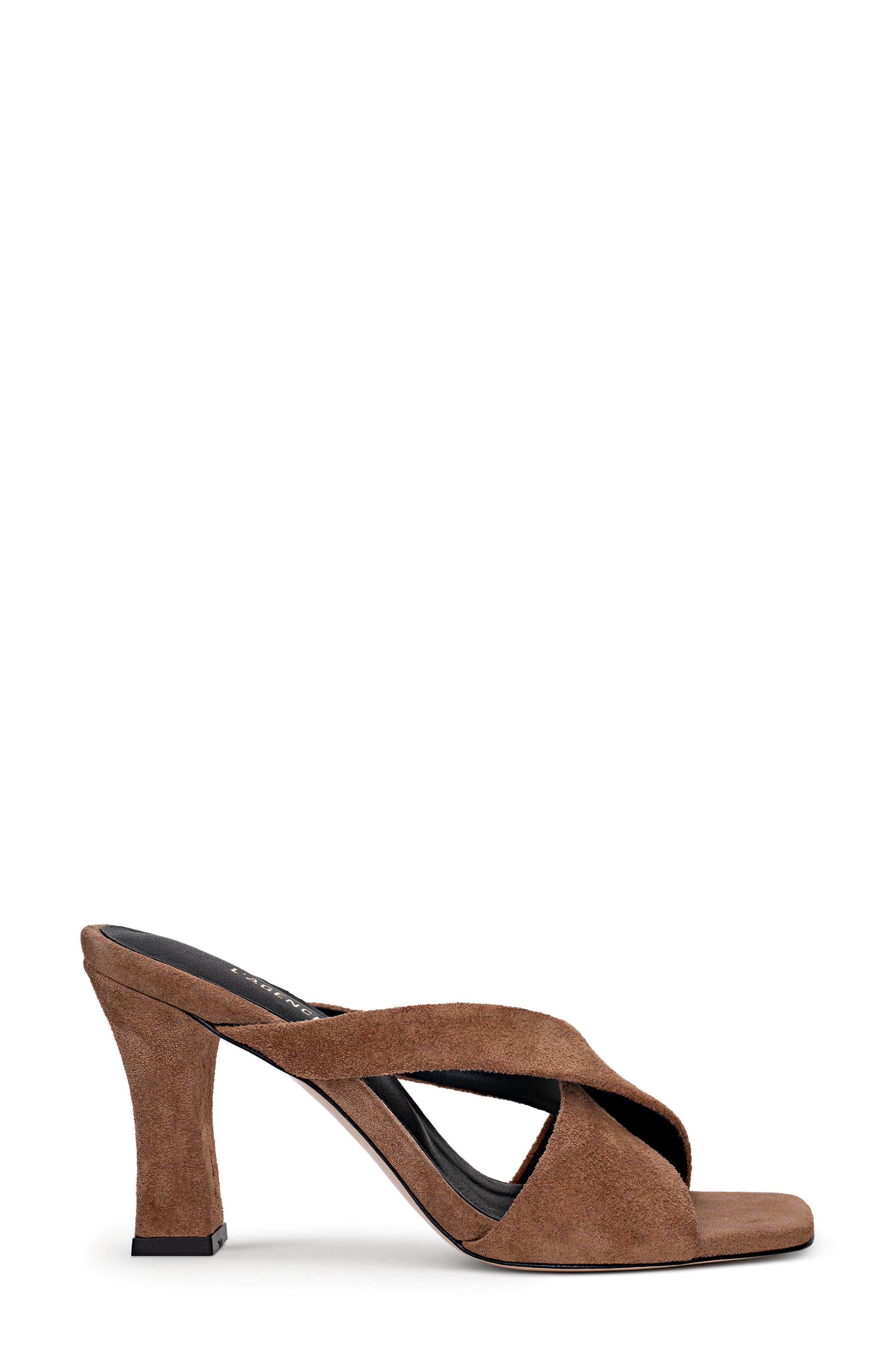 L'AGENCE Mirabelle Slide Sandal, Alternate, color, Sand Suede