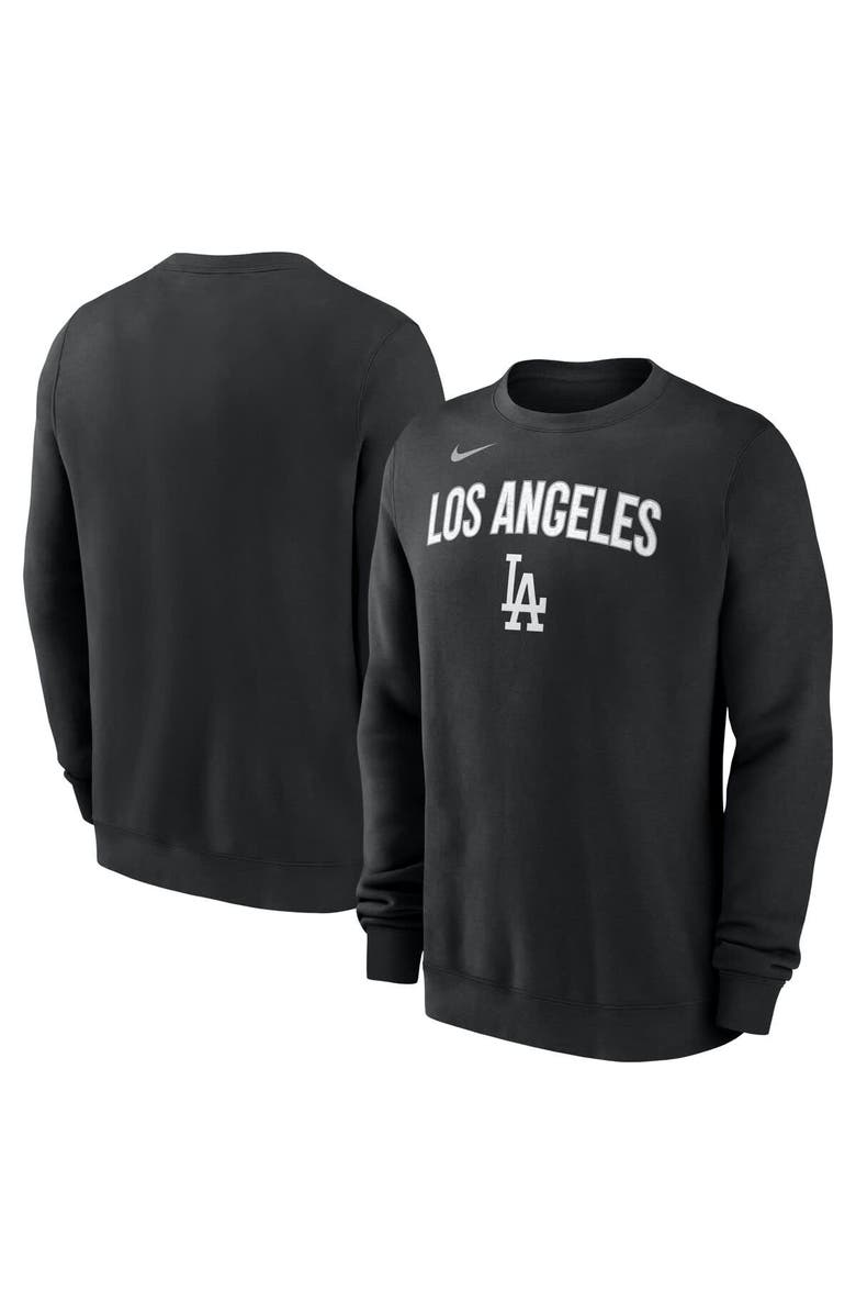 Nike Men's Nike Black Los Angeles Dodgers Pullover Sweatshirt, Main, color, Black