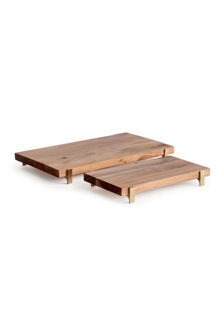 Cherie Stand Serving Boards Set of 2, Main, color, Brown
