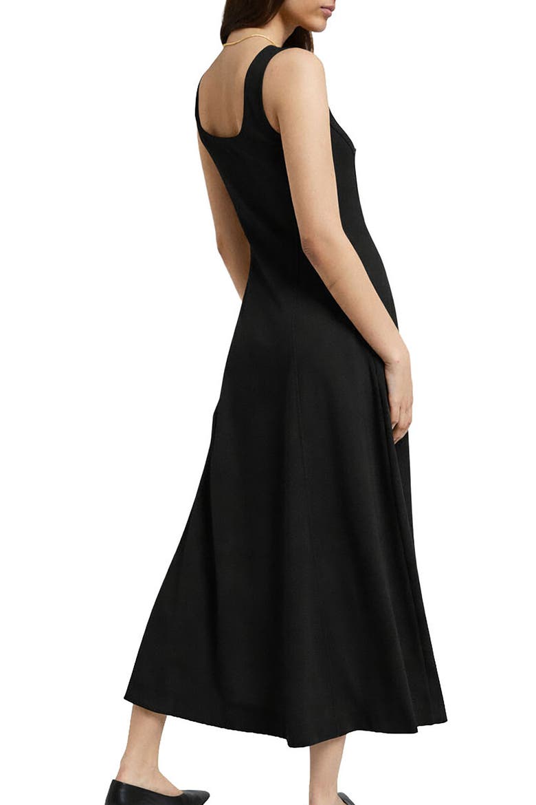 Viscose Long Dress, Alternate, color, Black