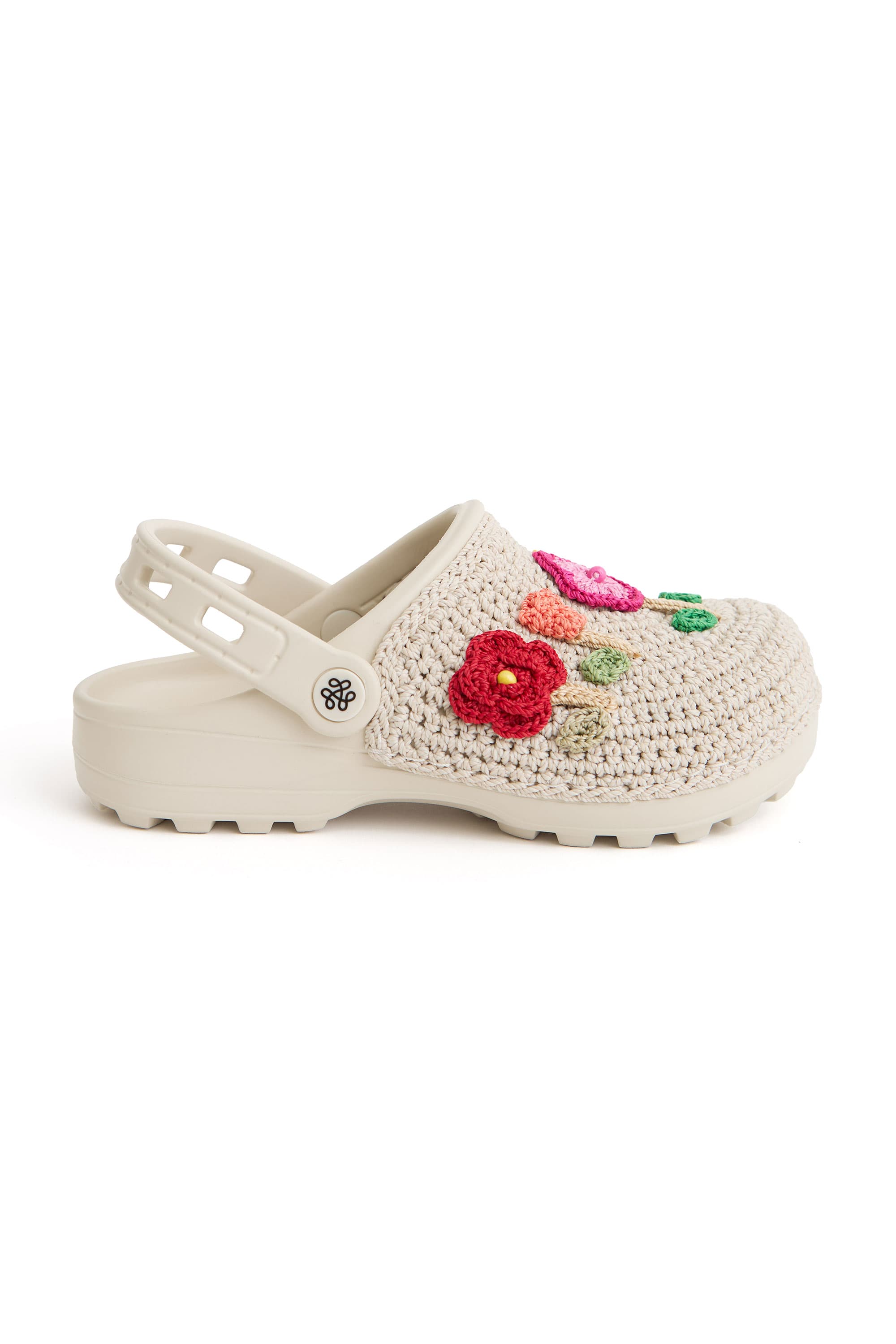 Bolo Eva Clog, Alternate, color, Flower Ecru