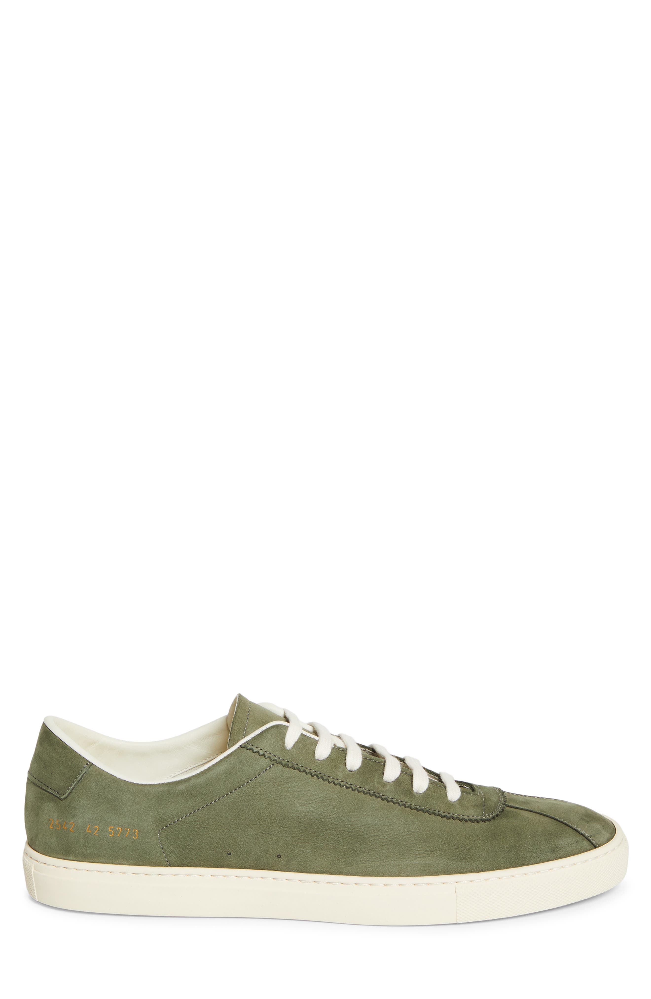 Common Projects Tennis Low Top Sneaker, Alternate, color, Army Green