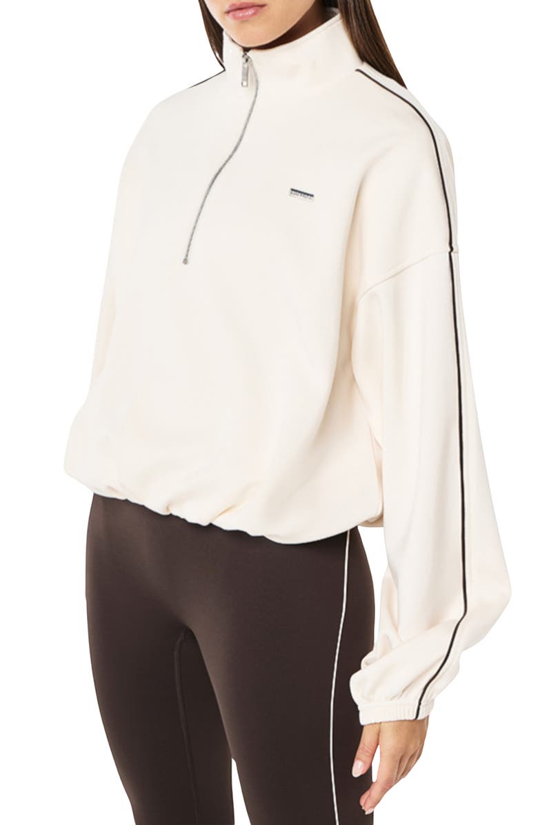 P.E Nation Precision Half Zip Top, Alternate, color, Whisper White