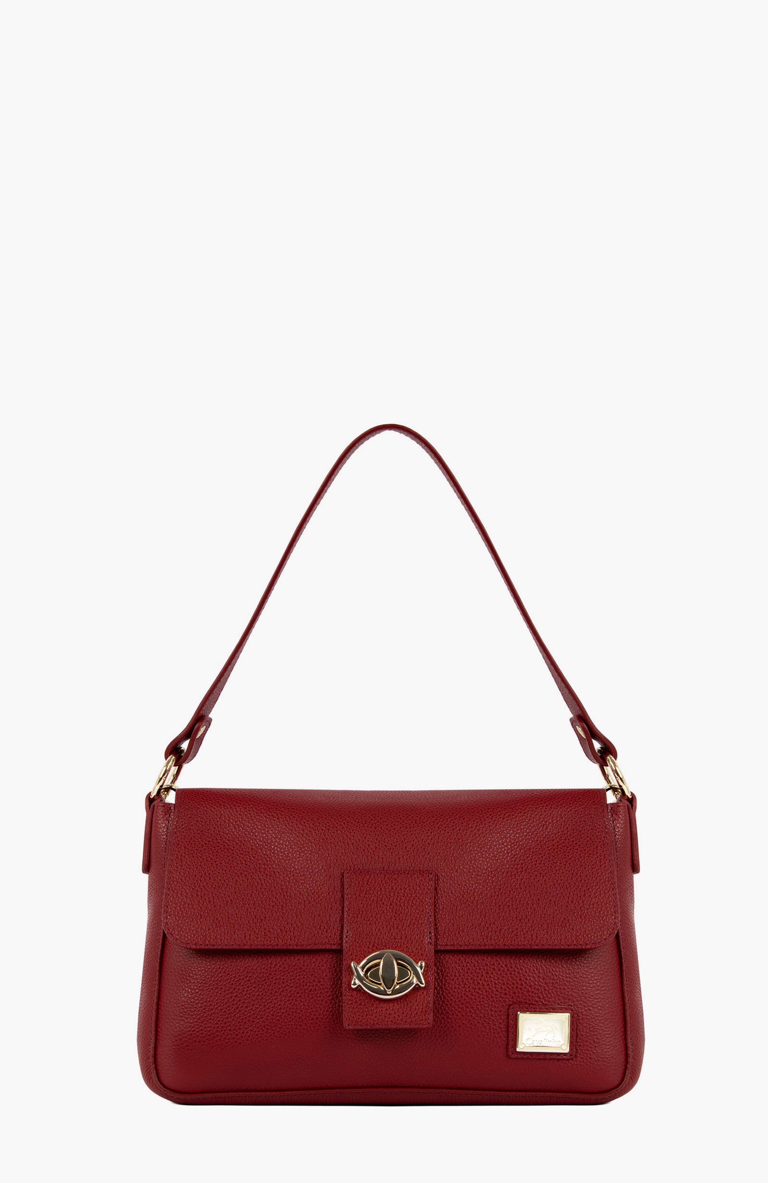 Muse Pebbled Leather Handbag 556, Main, color, Burgundy