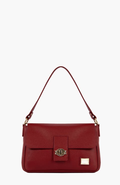 Muse Pebbled Leather Handbag 556