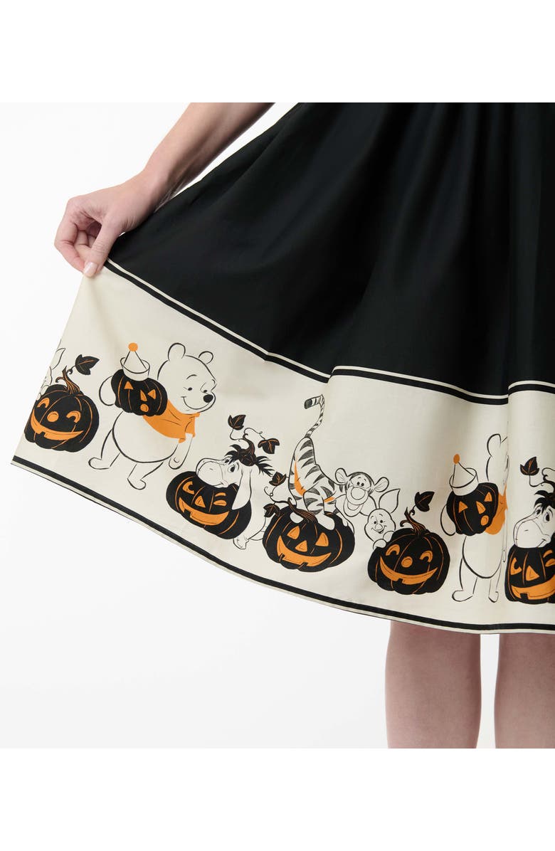 Unique Vintage 1950s Sleeveless Swing Dress, Alternate, color, Black