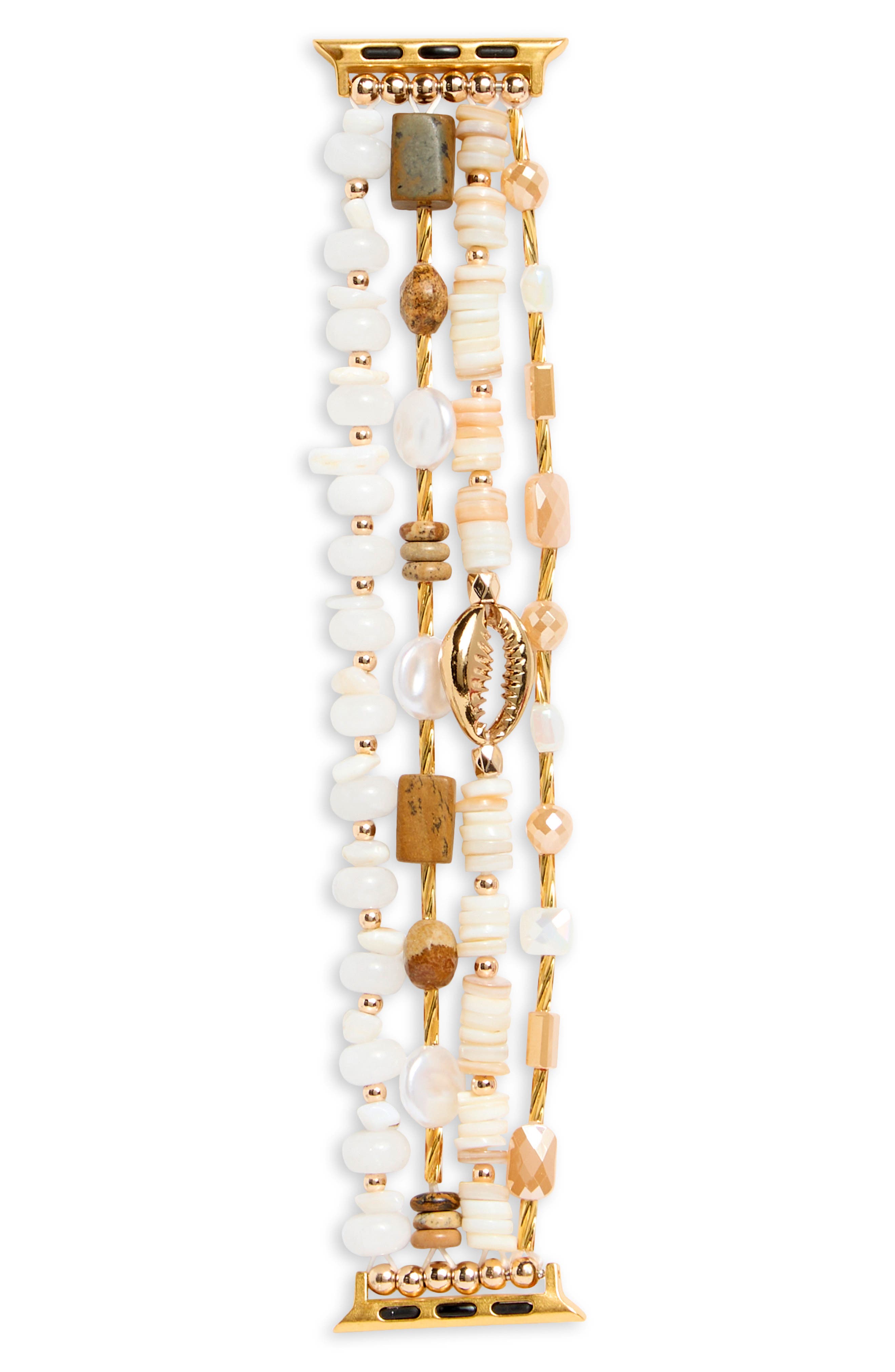 NORDSTROM RACK Embellished Chain Apple Watch® Watchband