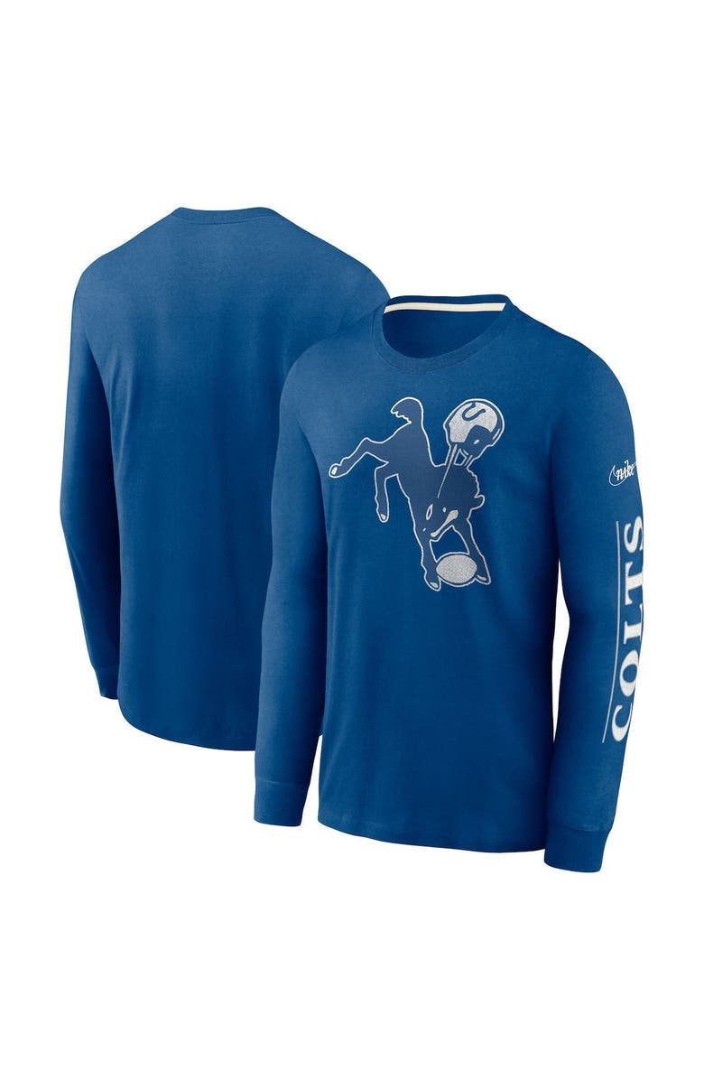 Nike Men's Nike Royal Indianapolis Colts Fashion Tri-Blend Long Sleeve T-Shirt, Main, color, 